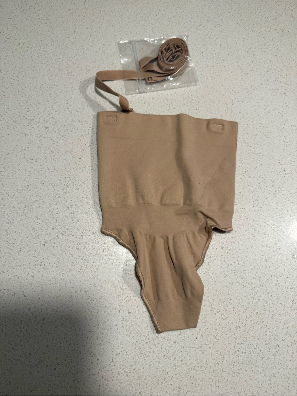 NWOT Skims Core Control High Waisted Thong Clay With Removable Straps XXS